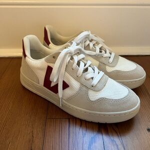 Veja Women V-10 mesh white/marsala size 7